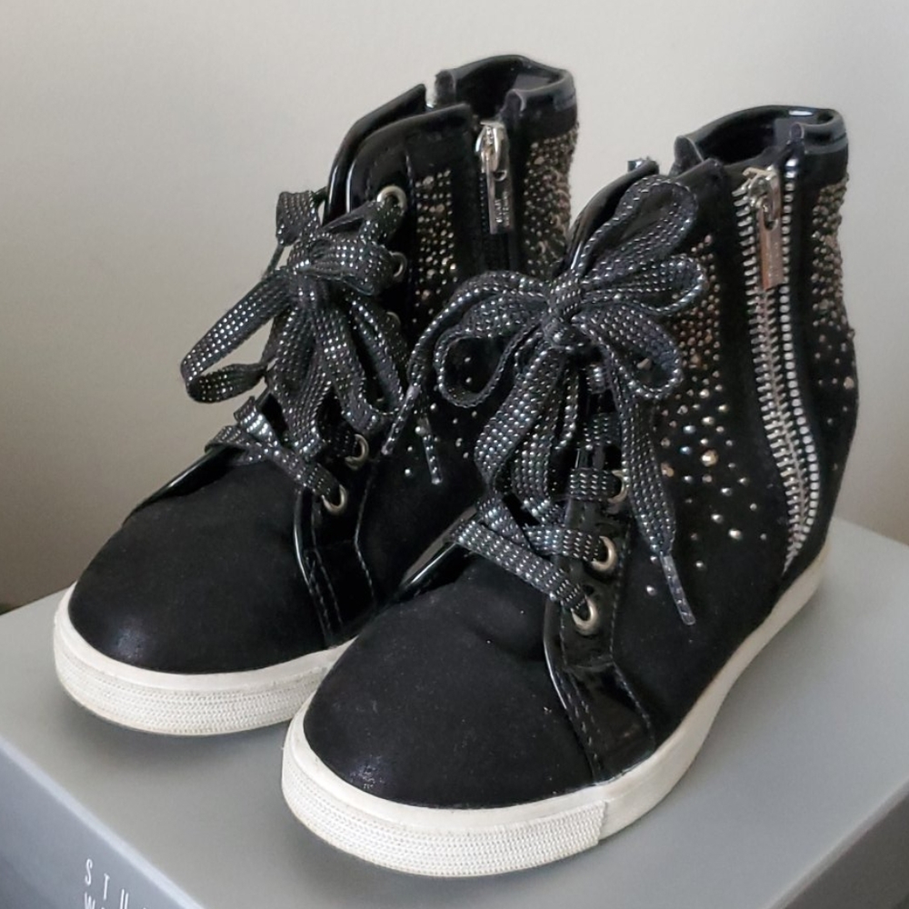 STUART WEIZMAN  Girl Wedge Shoes Black Size US 12